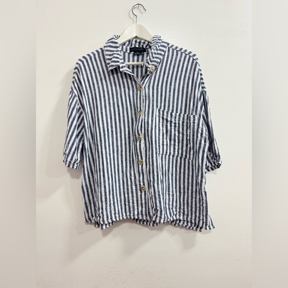 Sanctuary Striped Button-Down Shirt